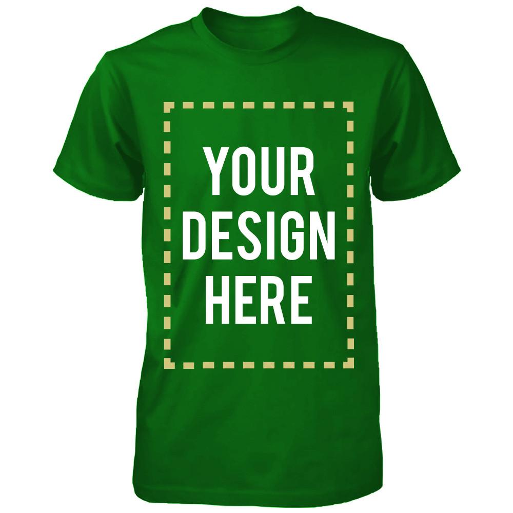 Custom T-shirt Photo Design Print Unisex Green Tee