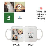Personalized Custom Coffee Mug For your Own Three Photos Best Gift ideas for Valentines