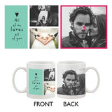 Loves All Of Me And You Customized Coffee Mug For Your Own Three Photos