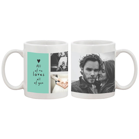 Loves All Of Me And You Customized Coffee Mug For Your Own Three Photos