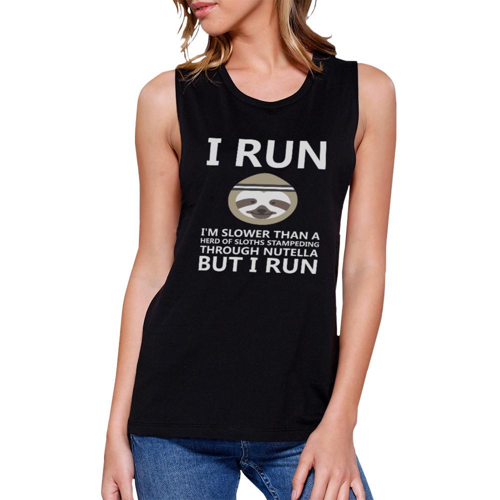Sloths Work Out Muscle Tee Women's Workout Tank Gym Sleeveless Top