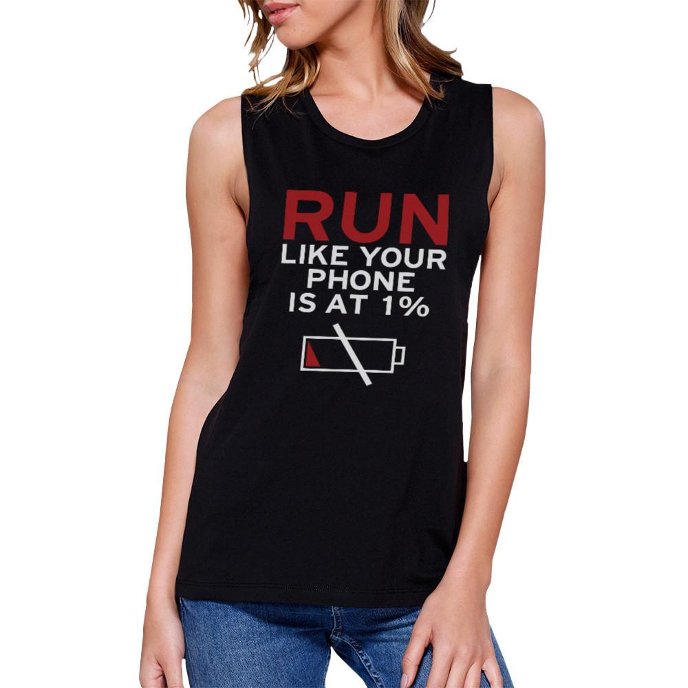 Run Work Out Muscle Tee Women's Workout Tank Cute Gym Sleeveless Top
