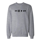 Media Buttons Sweatshirt Back To School Unisex Sweat Shirt