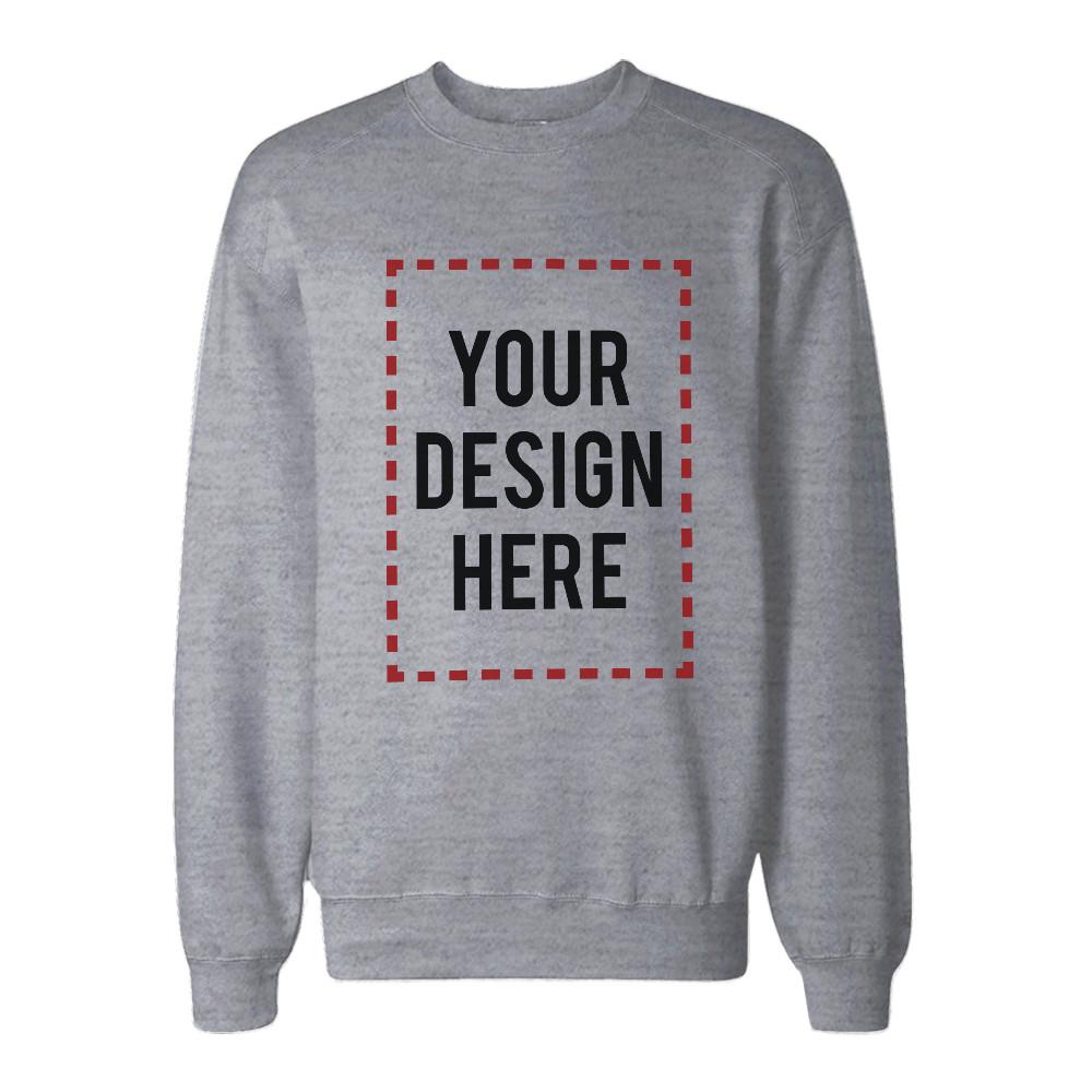 Custom Print Sweatshirt Personalized Grey Sweat Shirt Photo Print