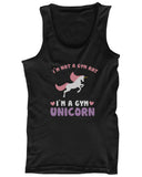Not a Gym Rat I'm a Gym Unicorn Funny Women's Workout Tanktop Fitness Tanks