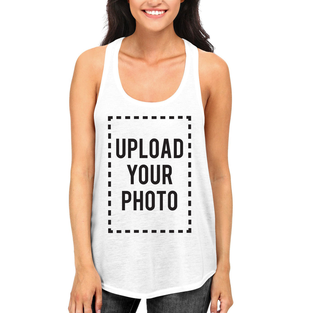 Custom Tank Top Photo Design Print White Tanks for Women