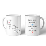 Together Forever Never Apart - Customizable Matching Ceramic Coffee Mugs (MC029)
