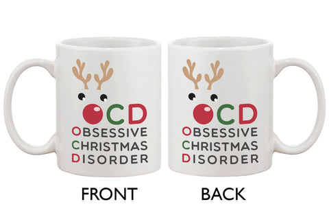 Funny Christmas Coffee Mug - OCD Obsessive Christmas Disorder 11 oz Mug Cup