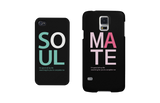 Soul Mate Black Matching Couple Phone Cases Valentine's Day Gifts