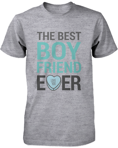 The Best Boyfriend & Girlfriend Ever Matching Couple Shirts in Grey (Set)