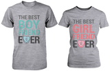 The Best Boyfriend & Girlfriend Ever Matching Couple Shirts in Grey (Set)