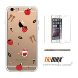 365Printing Tri Max® Strawberry Apple Jam Pattern Clear Transparent iPhone Cases iPhone 6 6S Plus