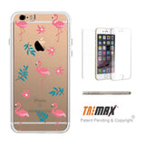365Printing Tri Max® Pink Flamingo Pattern Clear Transparent Apple iPhone Cases iPhone 6 6S Plus