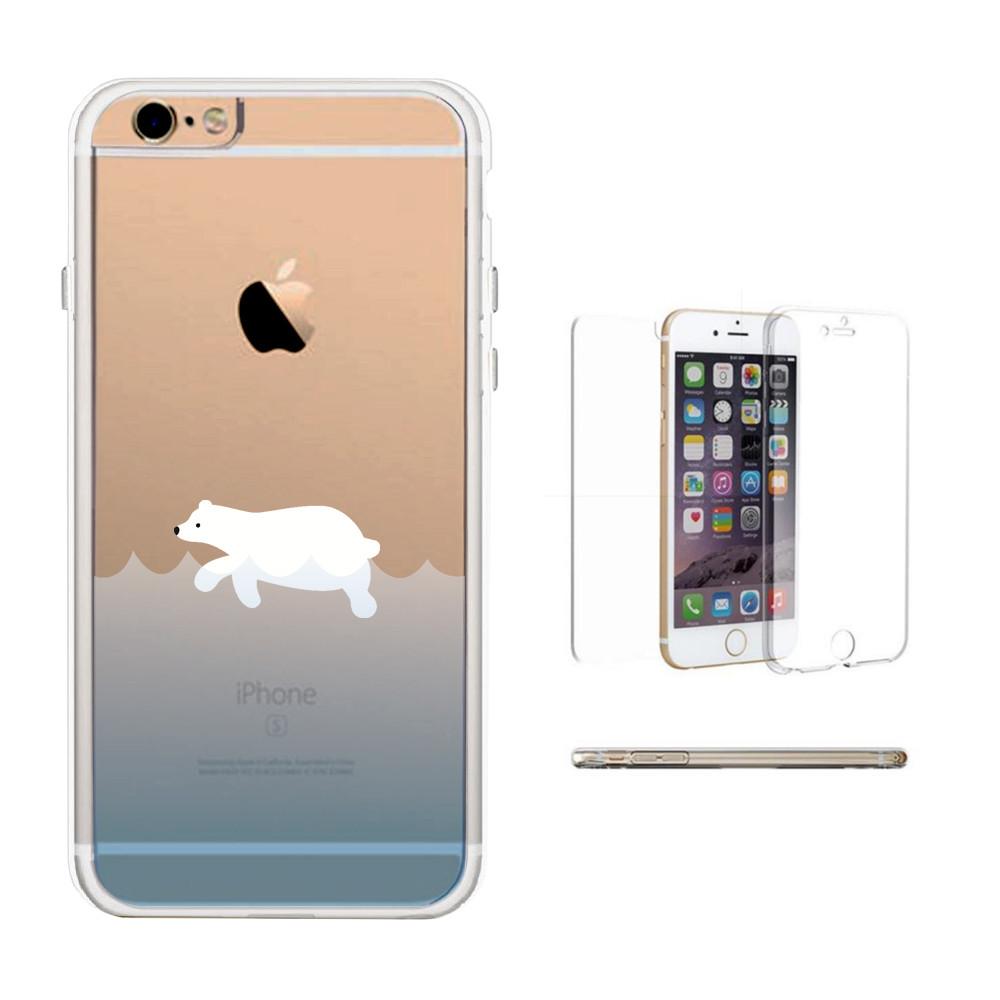 360° Full Protection Polar Bear Clear Phone Case