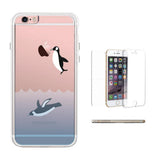 360° Full Protection Penguins Clear Phone Case