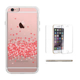 365Printing 360° Full Protection Falling Pink Hearts Clear Phonecases iPhone Cases