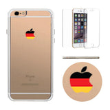 365Printing 360° Full Protection Apple Shape Spain Flag Clear Phonecase