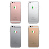 365Printing 360° Full Protection Apple Shape Italy Flag Clear Phone Case