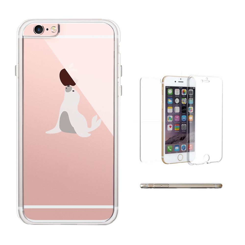 365Printing 360° Full Protection Cute Seal Playing with Apple Funny Phone Cases