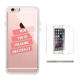 360° Full Protection Amazeballs Mum Clear Phone Cover Transparent Phonecase