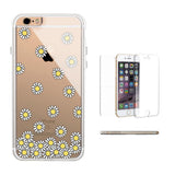 360° Full Protection Daisy Flower Clear iPhone Case