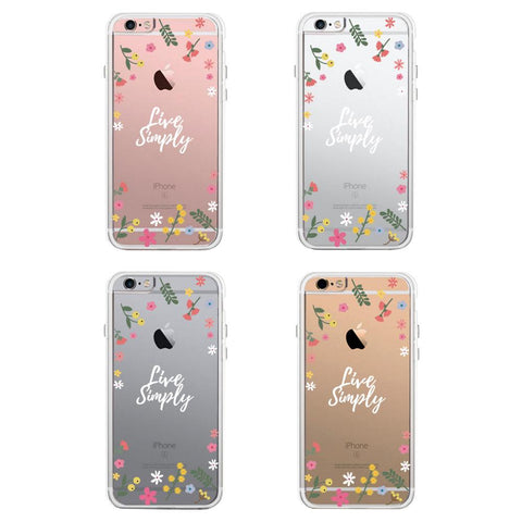 360° Protection Live Simply Floral Clear Phone Case