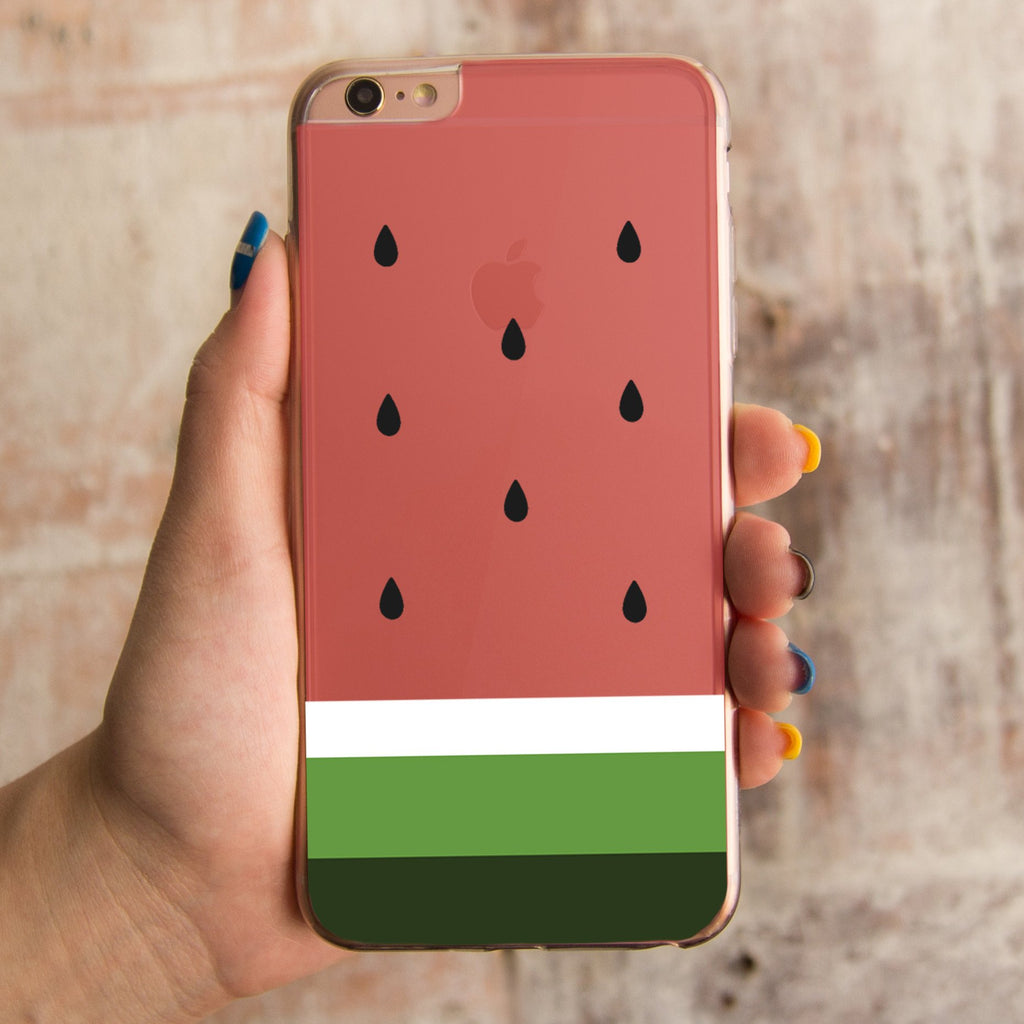 360° Full Protection Watermelon Clear iPhone Cover Cute Transparent Cases