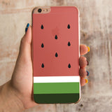 360° Full Protection Watermelon Clear iPhone Cover Cute Transparent Cases