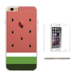 360° Full Protection Watermelon Clear iPhone Cover Cute Transparent Cases