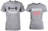 Train Mates Matching Couple Shirts in Grey (Set)