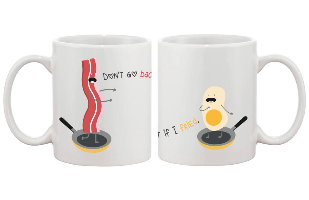 Bacon and Egg Couple Matching Mugs- His and Hers Matching Coffee Mug Cup