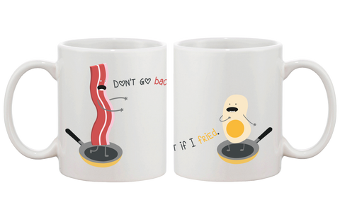 Bacon and Egg Couple Matching Mugs- His and Hers Matching Coffee Mug Cup