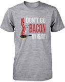Don't Go Bacon My Heart, I Couldn't If I Fried Matching Couple Shirts in Grey (Set)