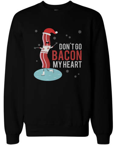 Bacon and Egg Couple SweatShirts Funny Graphic Sweaters for Winter