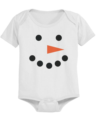 Snowman Baby Snap-on Bodysuit Christmas White Onesie