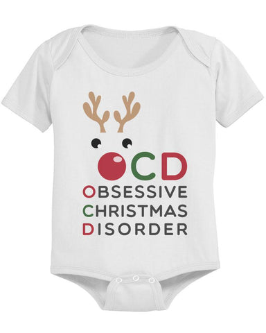 OCD Funny Christmas Baby Onesie Cute Infant Bodysuit Outfit