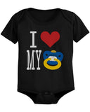 I Love My Pacifiers Funny Black Baby Bodysuit Great Gift Ideas