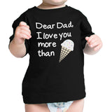 Dear Dad Icecream Cute Black Baby T-Shirt Unique Design Dads Gifts