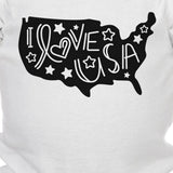 I Love USA White Cotton Baby Bodysuit Cute Gifts For New Army Dads