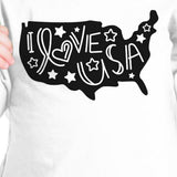 I Love USA White Cotton Baby Graphic Tee Cute Gift For New Army Dad