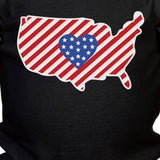 American Flag Pattern USA Map Cute Baby Bodysuit For Baby Shower