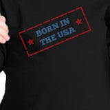 Born In The USA First 4th Of July Baby T-Shirt Black Cotton Tee