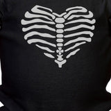 Skeleton Heart Baby Black Bodysuit