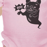Boo French Bulldog Ghost Baby Pink Bodysuit