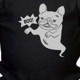 Boo French Bulldog Ghost Baby White Bodysuit