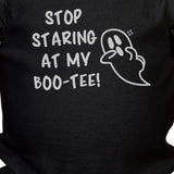 Stop Staring At My Boo-Tee Ghost Baby Black Bodysuit