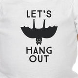 Let's Hang Out Bat Baby White Bodysuit