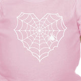 Heart Spider Web Baby Pink Bodysuit