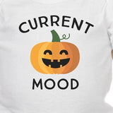 Pumpkin Current Mood Baby White Bodysuit