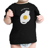 Meowgical Cat And Fried Egg Baby Black Shirt